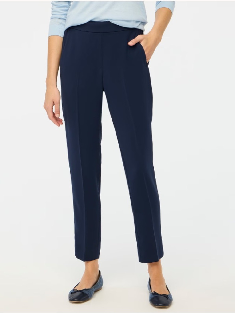 J.Crew Factory Jamie Pant with Elastic Waist – Navy – Size 2 – NWT